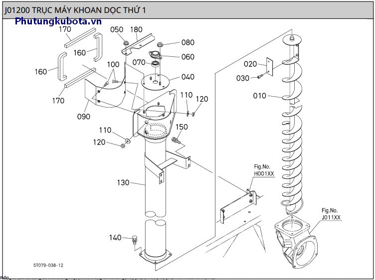 Trục máy khoan dọc thứ 1